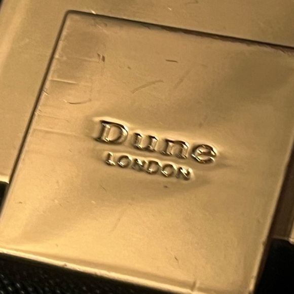 Dune London Leopard Black Half Calf Hair Bag Gold Closure - Picture 7 of 10